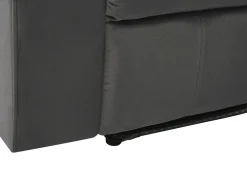 Sohvat<Beliani 3-Istuttava Sohva Sametti Sahkosaadettava Tummanharmaa Bergen