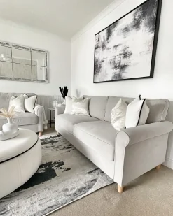 Sohvat<Beliani 3-Istuttava Sohva Sametti Vaalea Beige Ronneby