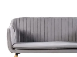 Sohvat<Beliani 2-Istuttava Sohva Sametti Vaaleanharmaa Taby