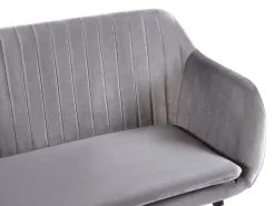 Sohvat<Beliani 2-Istuttava Sohva Sametti Vaaleanharmaa Taby