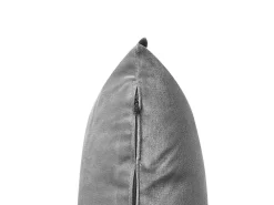 Fashion Beliani 4-Istuttava Sohva Sametti Vaaleanharmaa Aure