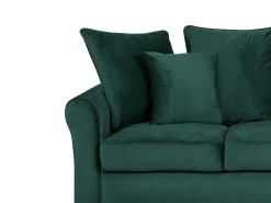 Best Beliani 3-Istuttava Sohva Samettinen Vihrea Bornholm