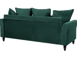 Best Beliani 3-Istuttava Sohva Samettinen Vihrea Bornholm