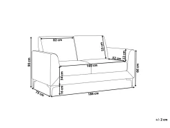 Sohvat<Beliani 3-Istuttava Sohva Samettinen Vihrea Fenes