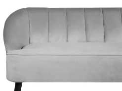 Online Beliani 3-Istuttava Sohva Samettinen Vaaleanharmaa Alsvag