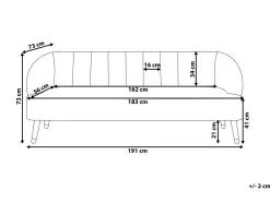 Online Beliani 3-Istuttava Sohva Samettinen Vaaleanharmaa Alsvag