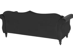 Discount Beliani 3-Istuttava Sohva Samettinen Musta Skien