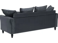 Sohvat<Beliani 3-Istuttava Sohva Samettinen Harmaa Bornholm