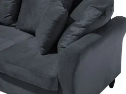 Sohvat<Beliani 3-Istuttava Sohva Samettinen Harmaa Bornholm