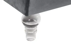 Sohvat<Beliani 3-Istuttava Sohva Samettinen Tummanharmaa Arvika