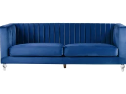 Best Beliani 3-Istuttava Sohva Samettinen Sininen Arvika