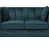Sohvat<Beliani 2-Istuttava Sohva Samettinen Sinivihrea Gaula