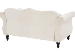 Sohvat<Beliani 2-Istuttava Sohva Samettinen Beige Skien