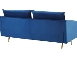 Discount Beliani 3-Istuttava Sohva Samettinen Laivastonsininen Maura