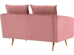 Sohvat<Beliani 2-Istuttava Sohva Samettinen Vaaleanpunainen Maura