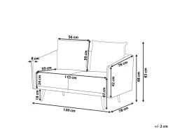 Sohvat<Beliani 2-Istuttava Sohva Samettinen Vaaleanpunainen Maura