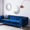 Sohvat<Beliani 3-Istuttava Sohva Samettinen Sininen Sotra