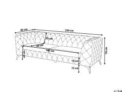 Sohvat<Beliani 3-Istuttava Sohva Samettinen Sininen Sotra