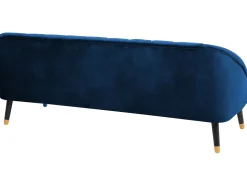 Sohvat<Beliani 3-Istuttava Sohva Samettinen Laivastonsininen Alsvag