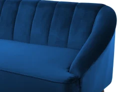 Sohvat<Beliani 3-Istuttava Sohva Samettinen Laivastonsininen Alsvag