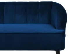 Sohvat<Beliani 3-Istuttava Sohva Samettinen Laivastonsininen Alsvag