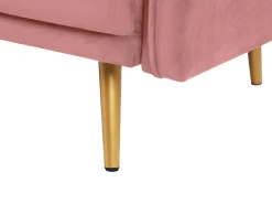 Sohvat<Beliani 3-Istuttava Sohva Samettinen Vaaleanpunainen Maura