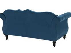 Cheap Beliani 2-Istuttava Sohva Samettinen Sininen Skien