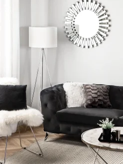 Sohvat<Beliani 3-Istuttava Sohva Samettinen Musta Sotra