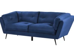 Hot Beliani 3-Istuttava Sohva Samettinen Sininen Lenvik