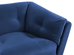 Hot Beliani 3-Istuttava Sohva Samettinen Sininen Lenvik