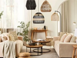 Sohvat<Beliani 3-Istuttava Sohva Vakosametti Lohenpunainen Viskan