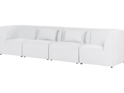 Cheap Beliani 4-Istuttava Sohva Vakosametti Luonnonvalkoinen Lemvig