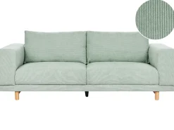 Sohvat<Beliani 3-Istuttava Sohva Vakosametti Mintunvihrea Nivala