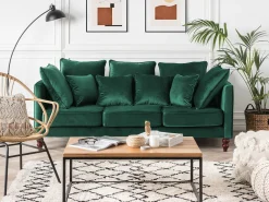 Store Beliani 3-Istuttava Sohva Vihrea Fenstad