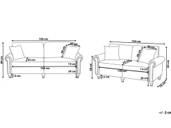 Sohvat<Beliani 5-Istuttava Sohvaryhma Kangas Tummanharmaa Otra