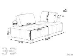 Sohvat<Beliani 4-Istuttava Sohvaryhma Kangas Harmaa Tibro