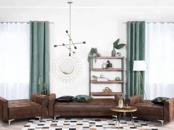 Sohvat<Beliani 5-Istuttava Sohvaryhma Keinonahka Ruskea Aberdeen