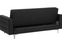 Hot Beliani 5-Istuttava Sohvaryhma Keinonahka Musta Aberdeen