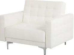 Sohvat<Beliani 5-Istuttava Sohvaryhma Keinonahka Valkoinen Aberdeen