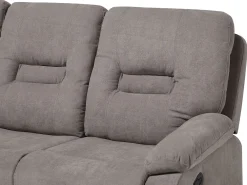 Sohvat<Beliani 6-Istuttava Sohvaryhma Manuaalisesti Saadettava Kangas Ruskeanharmaa Bergen