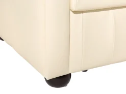 Store Beliani 4-Istuttava Sohvaryhma Nahka Kermanvalkoinen Chesterfield