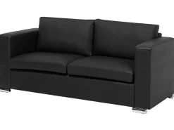 Outlet Beliani 6-Istuttava Sohvaryhma Nahka Musta Helsinki