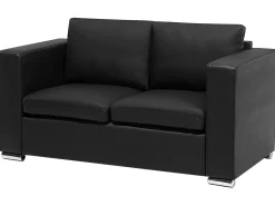 Outlet Beliani 6-Istuttava Sohvaryhma Nahka Musta Helsinki