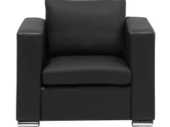 Outlet Beliani 6-Istuttava Sohvaryhma Nahka Musta Helsinki