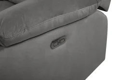 Shop Beliani 6-Istuttava Sohvaryhma Sametti Sahkosaadettava Tummanharmaa Bergen