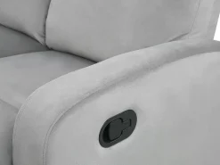 Sale Beliani 6-Istuttava Sohvaryhma Sametti Saadettava Vaaleanharmaa Verdal