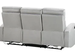 Sale Beliani 6-Istuttava Sohvaryhma Sametti Saadettava Vaaleanharmaa Verdal