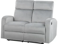 Sale Beliani 6-Istuttava Sohvaryhma Sametti Saadettava Vaaleanharmaa Verdal