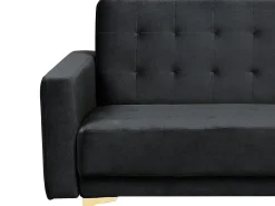 Sohvat<Beliani 5-Istuttava Sohvaryhma Sametti Musta Aberdeen