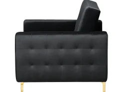 Sohvat<Beliani 5-Istuttava Sohvaryhma Sametti Musta Aberdeen